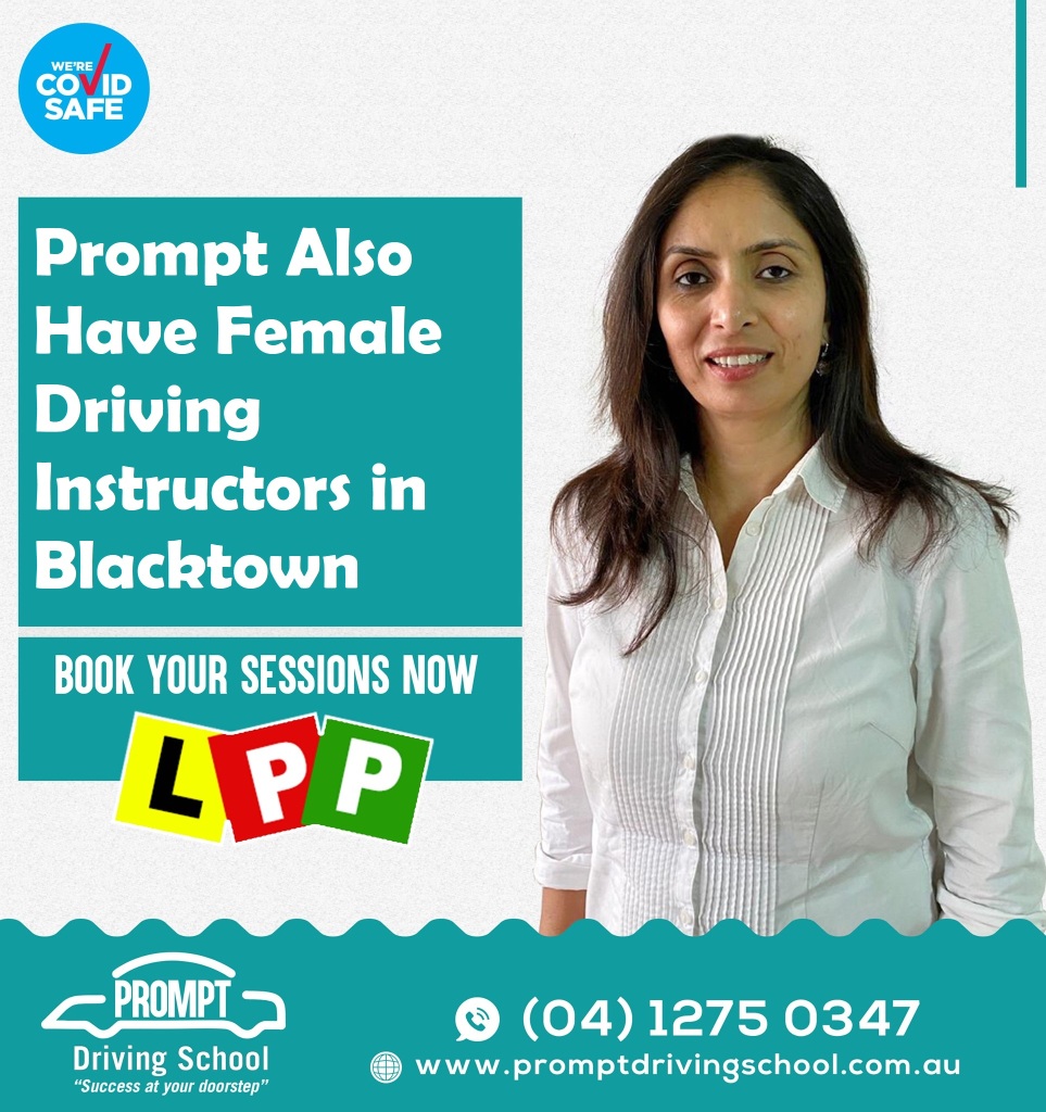 Prompt Also Have Female Driving Instructors in Blacktown
